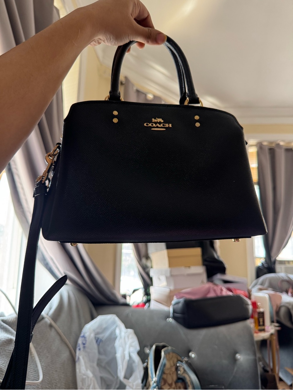 Coach Mini Lillie Carryall Satchel with Gold Hardware